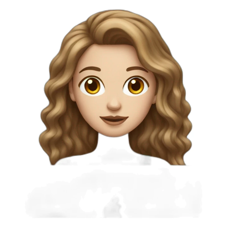 wavy brown-hair white girl with macbook sticker