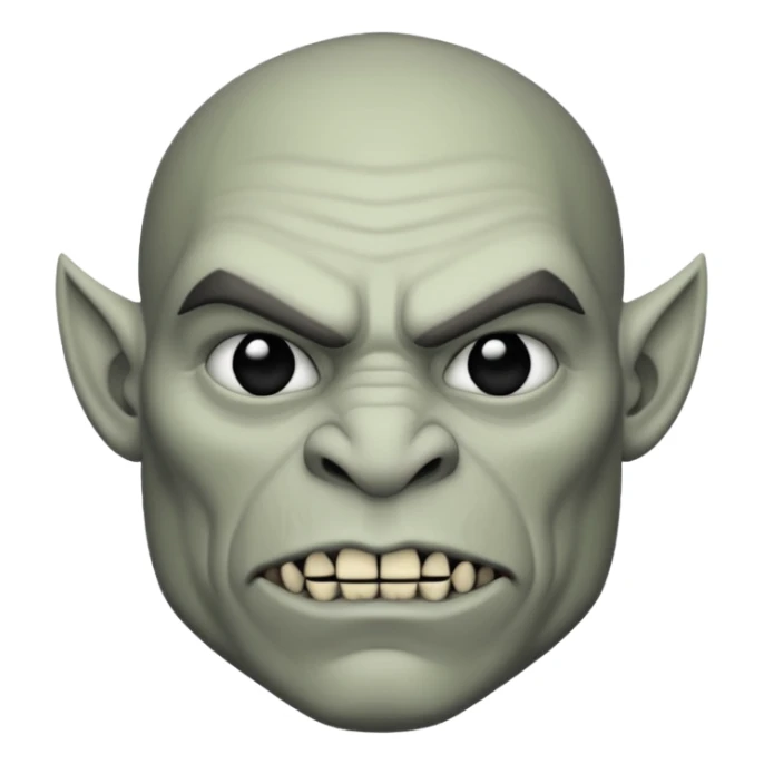 Semi-orco dnd estilo blanco y negro dibujo sticker