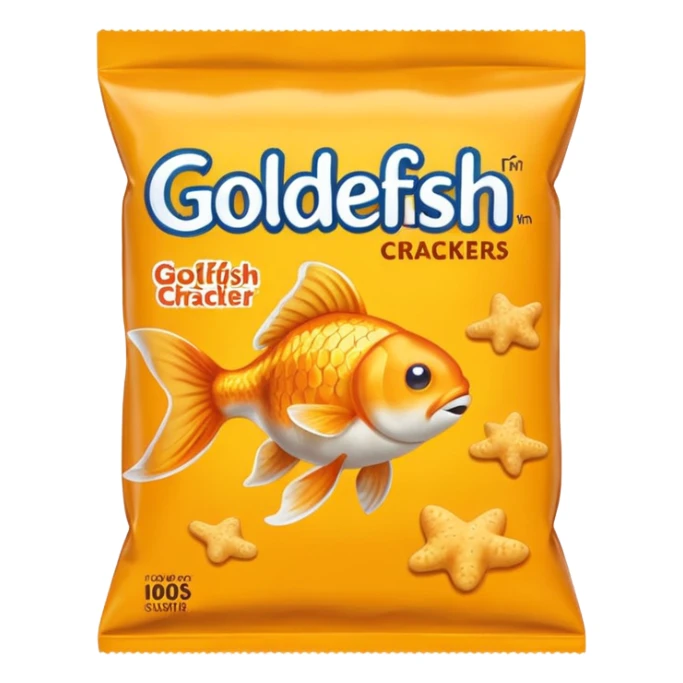 Package of the snack goldfish. sticker