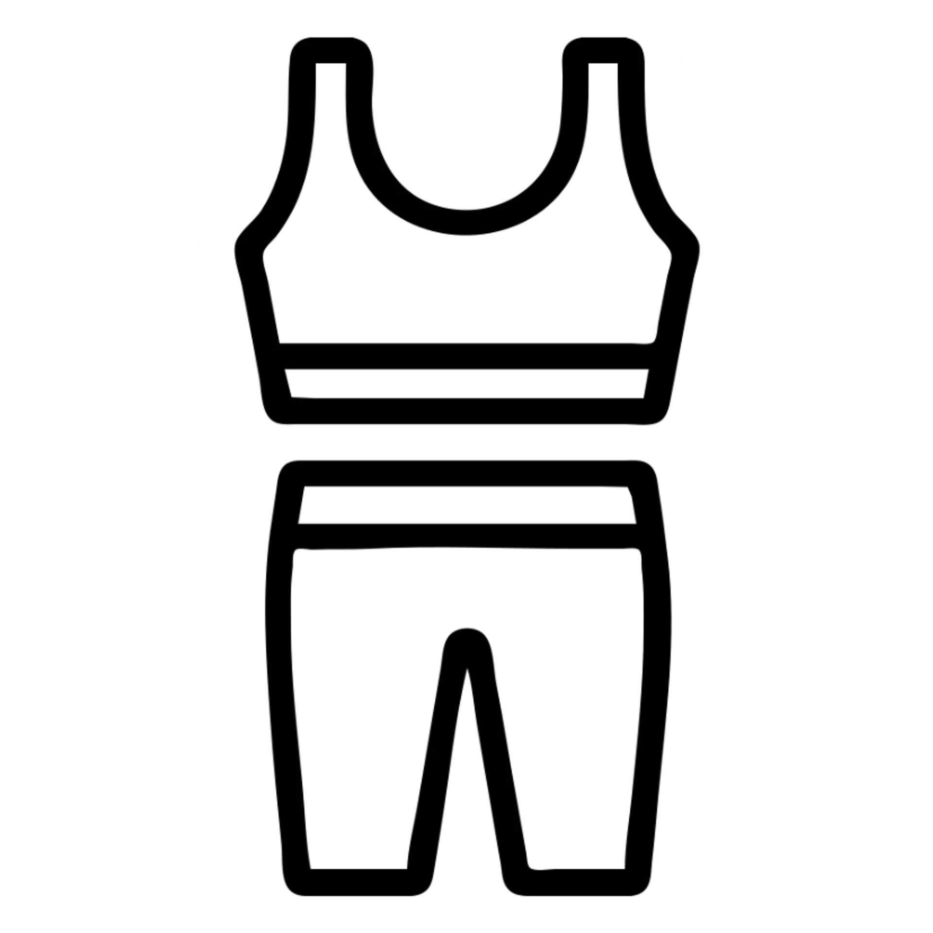 icon on the theme of sports bra and pants classes.  sticker