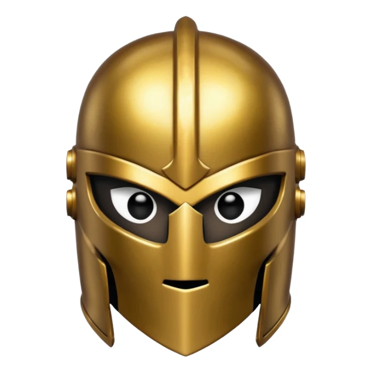 Gold spartan helmet the face is blacked out white eyes  sticker