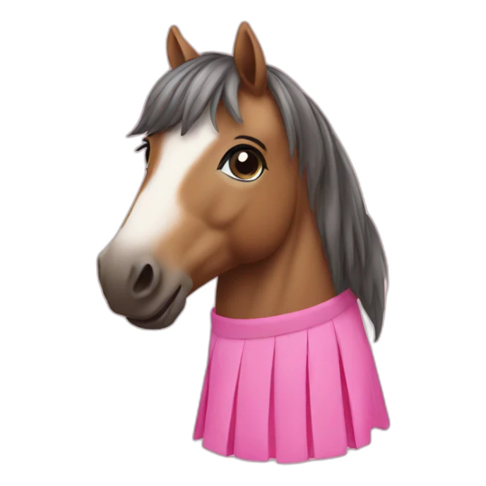 horse with pink skirt sticker