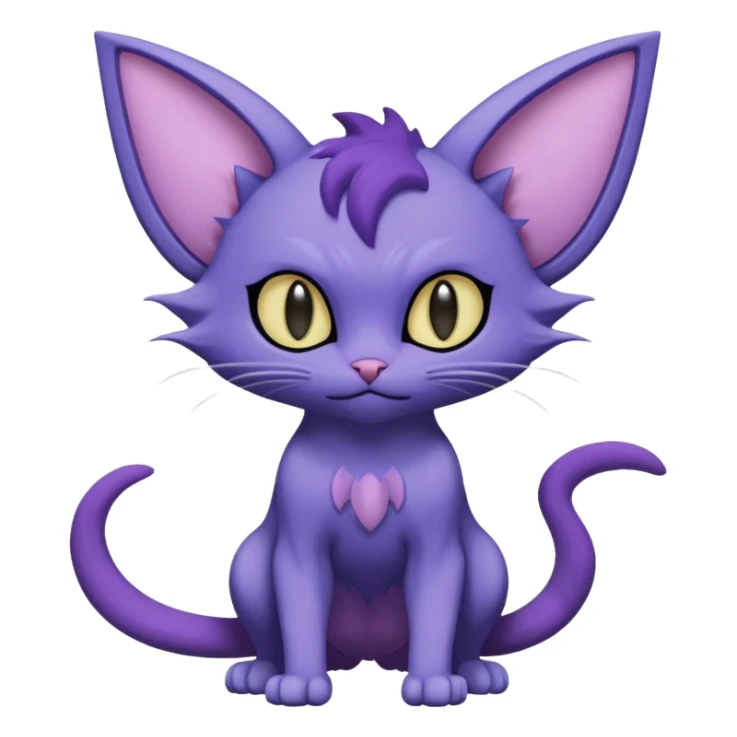 Purrloin-Noibat-Fakémon-hybrid-creature (full body)  sticker