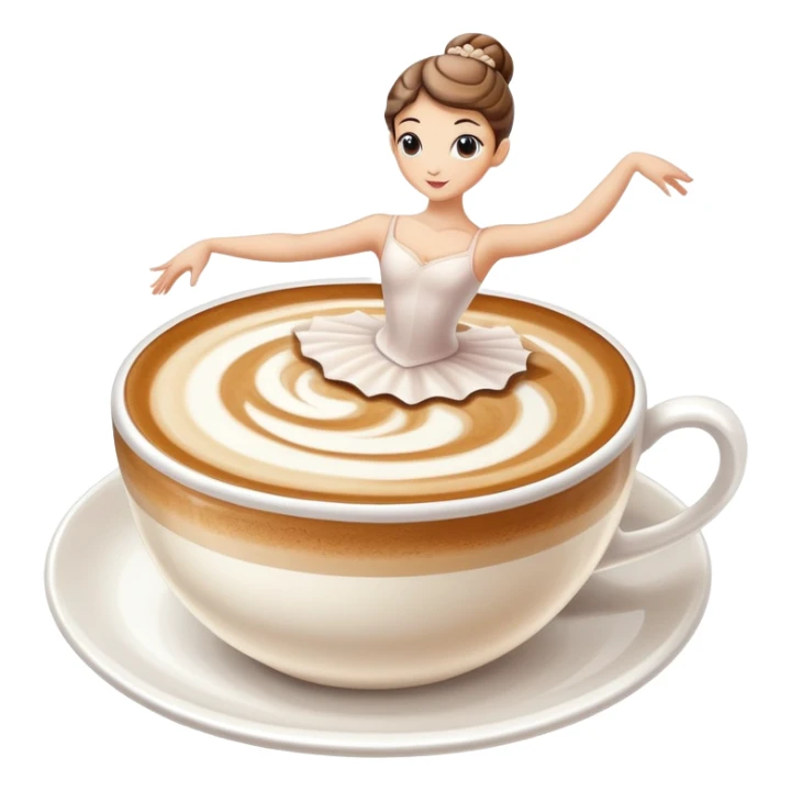 A ballerina that is a cappuccino  sticker