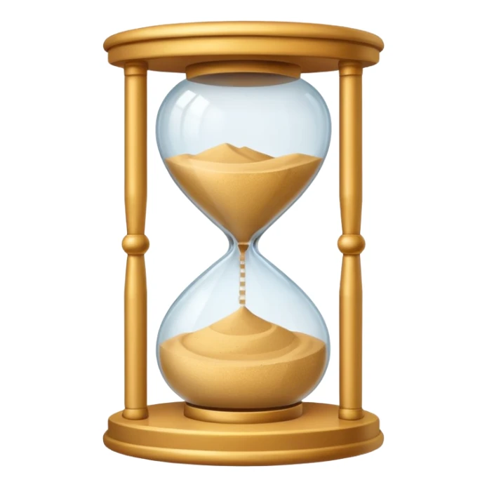 simple minimalist sand-clock only the glass and the sand sticker