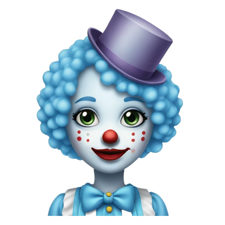 Sky blue clown girl pretty  sticker