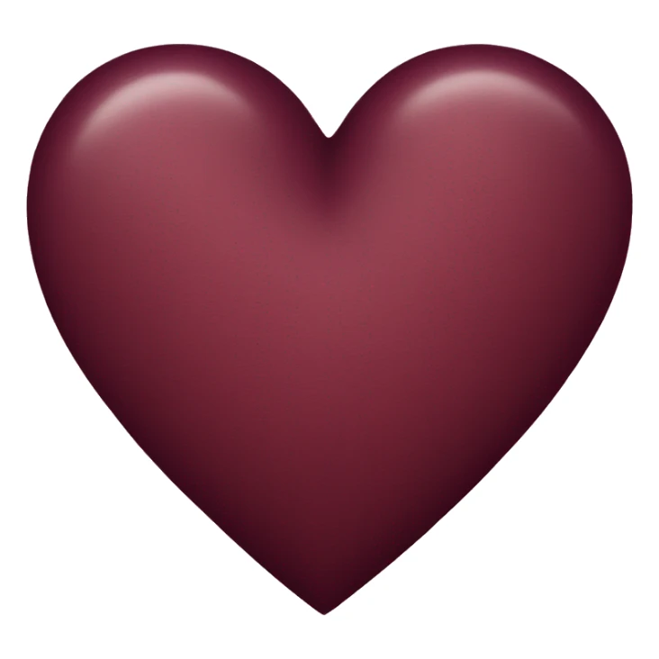 Burgundy coloured heart sticker