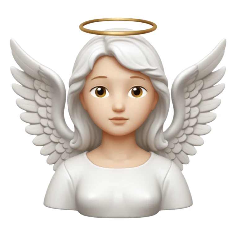 Ceramic bust of an angel sticker