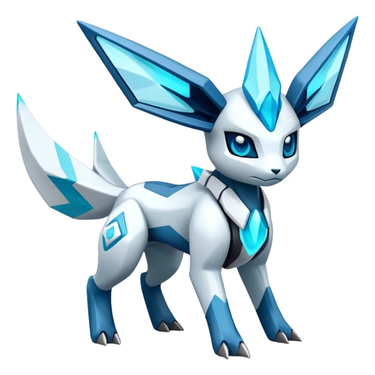 Futuristic Glaceon-dialga-hybrid, full body sticker