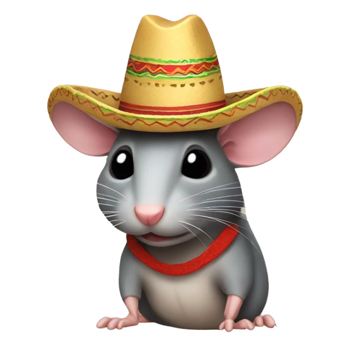 rat with a sombrero sticker