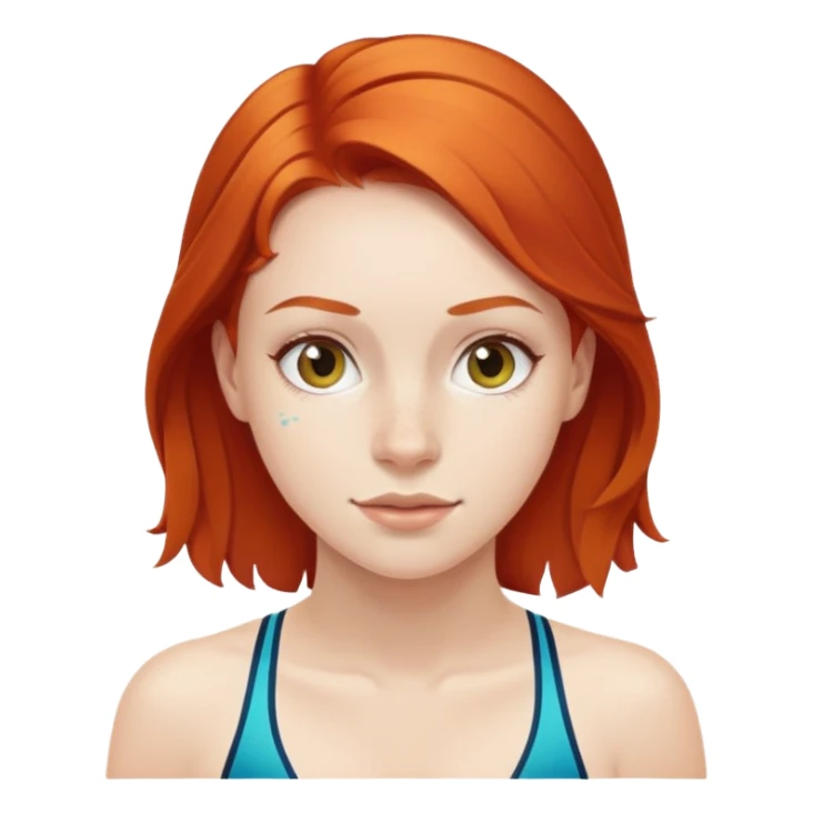 22-year-old redheaded girl athlete swimmer sticker