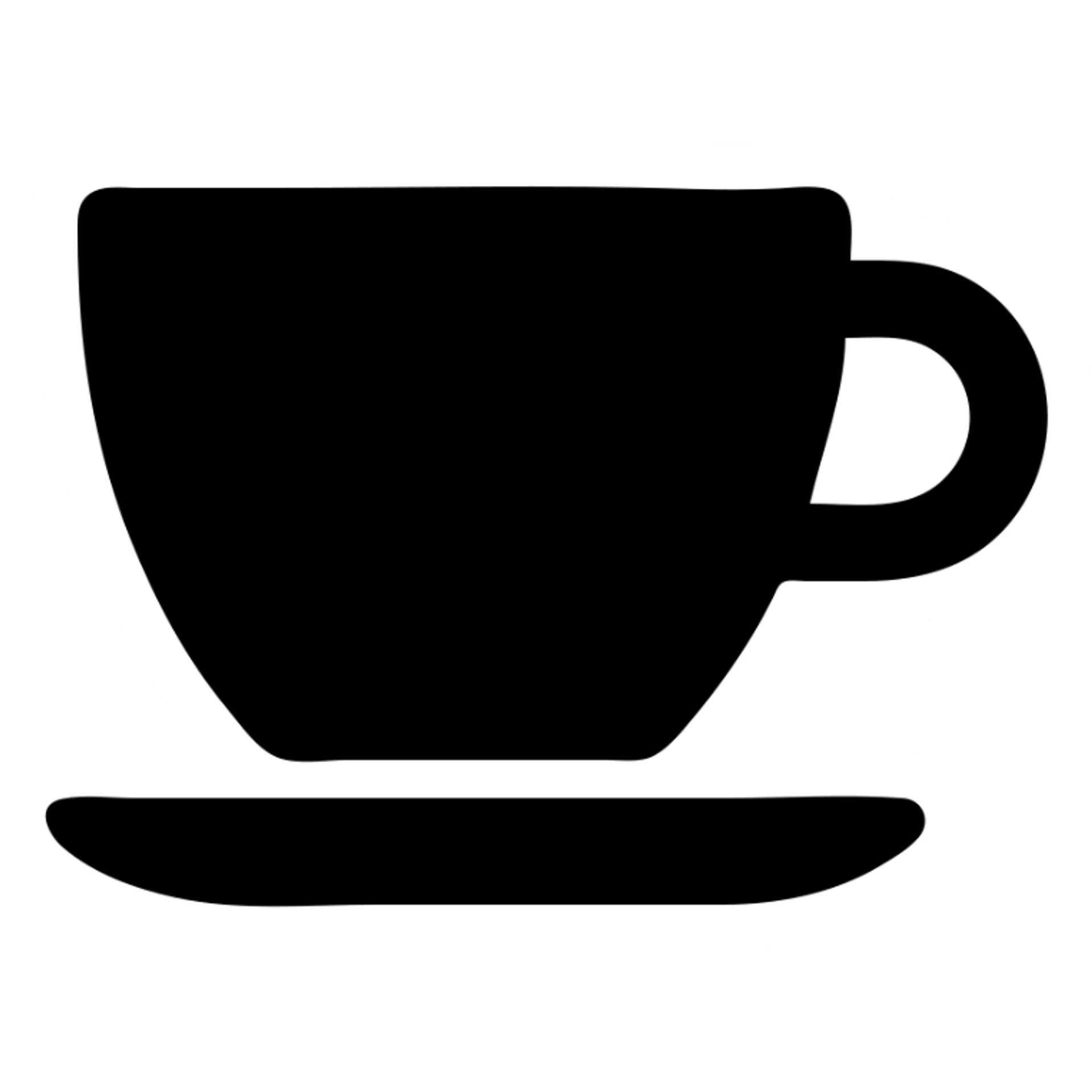 solid filled icon of a cup of coffee sticker