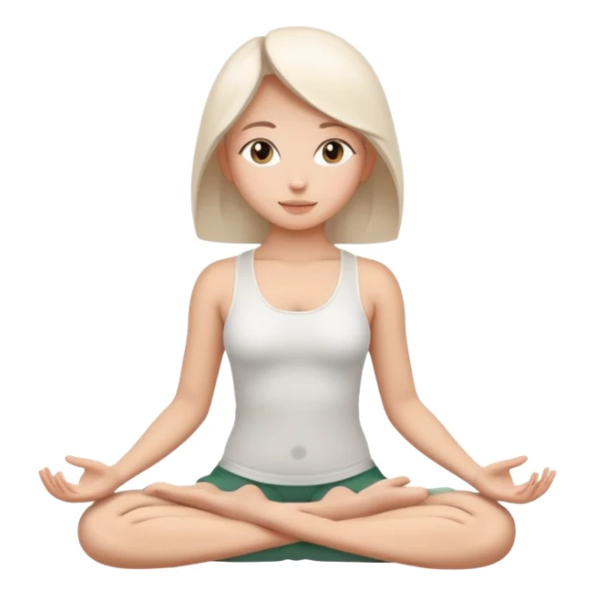a girl in the lotus position in harmony with herself sticker
