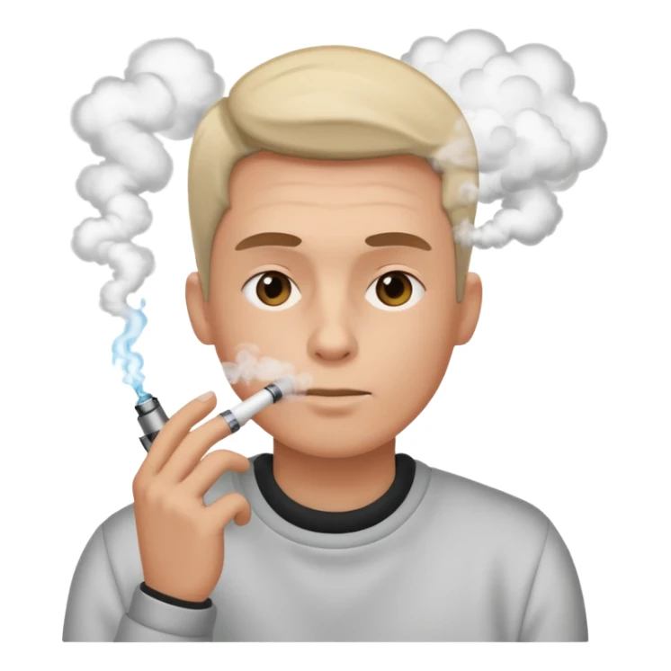 person vaping sticker