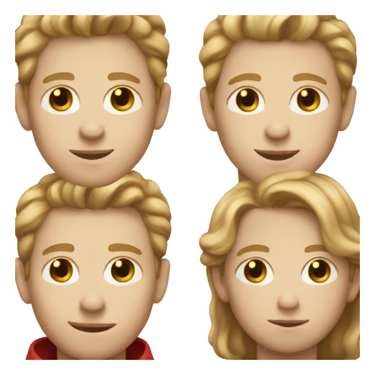 white boy with light brown hair with red eyes sticker