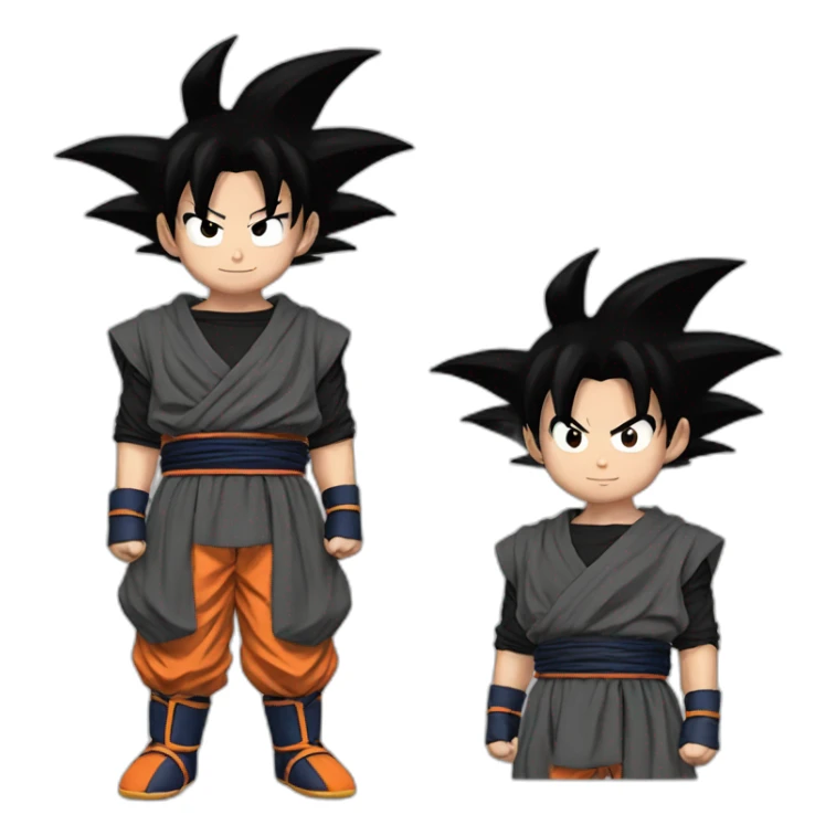 kid goku black hair sticker