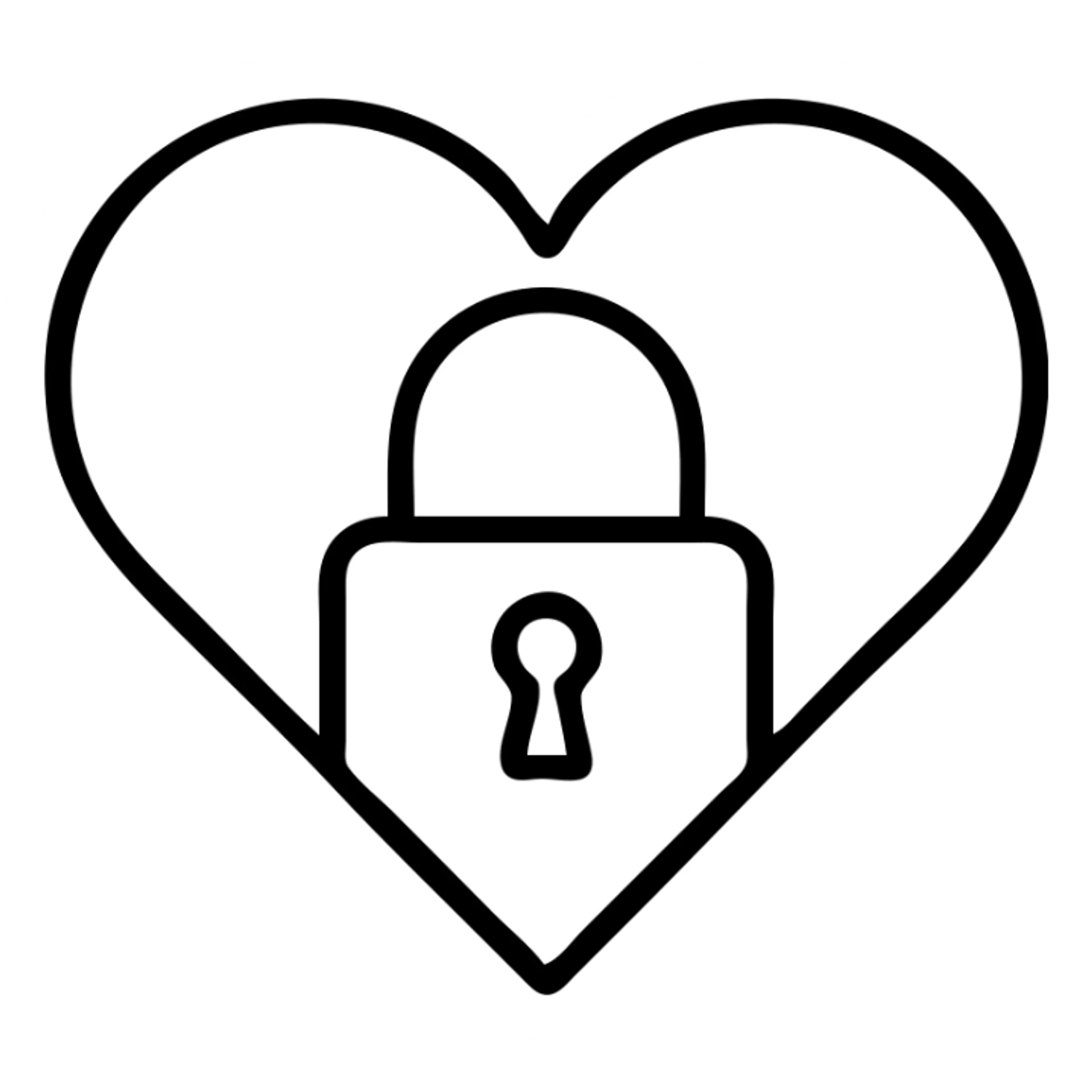 Locked heart  sticker