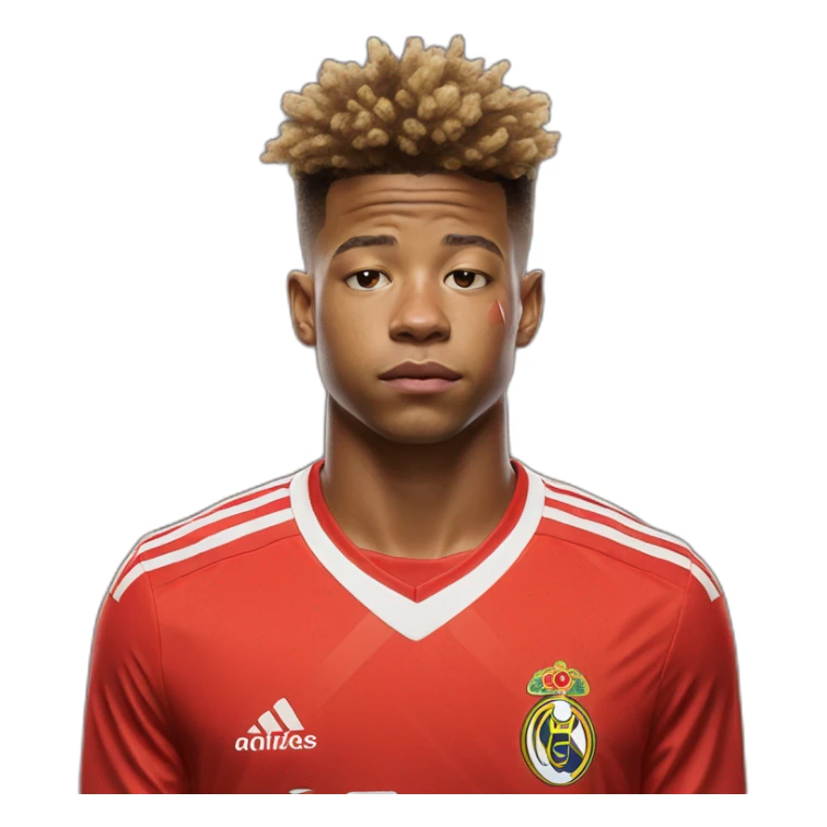 David Neres eyes closed and sad with the jersey of Benfica (Red jersey) sticker
