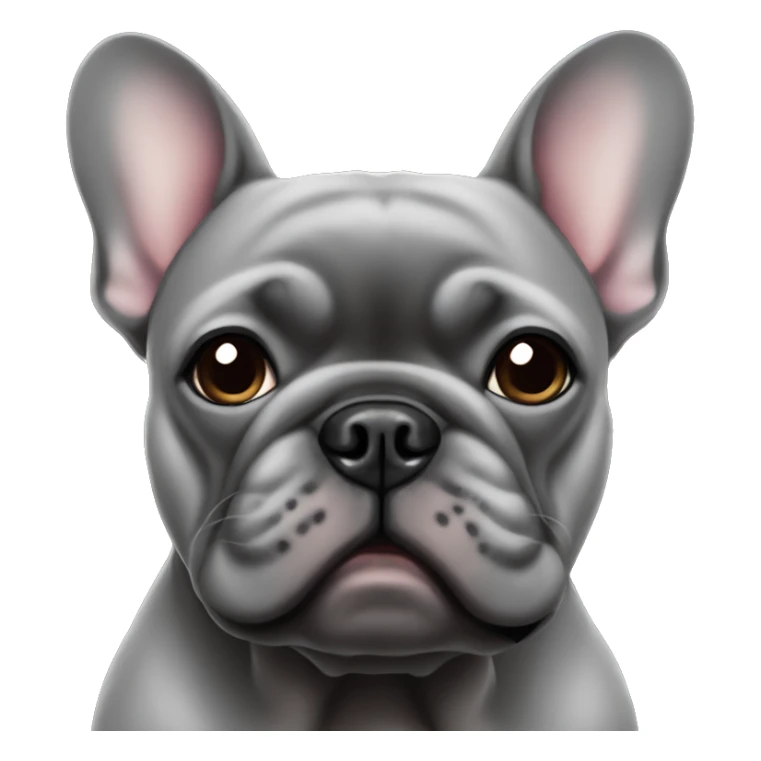 Dark grey French bulldog tired sticker