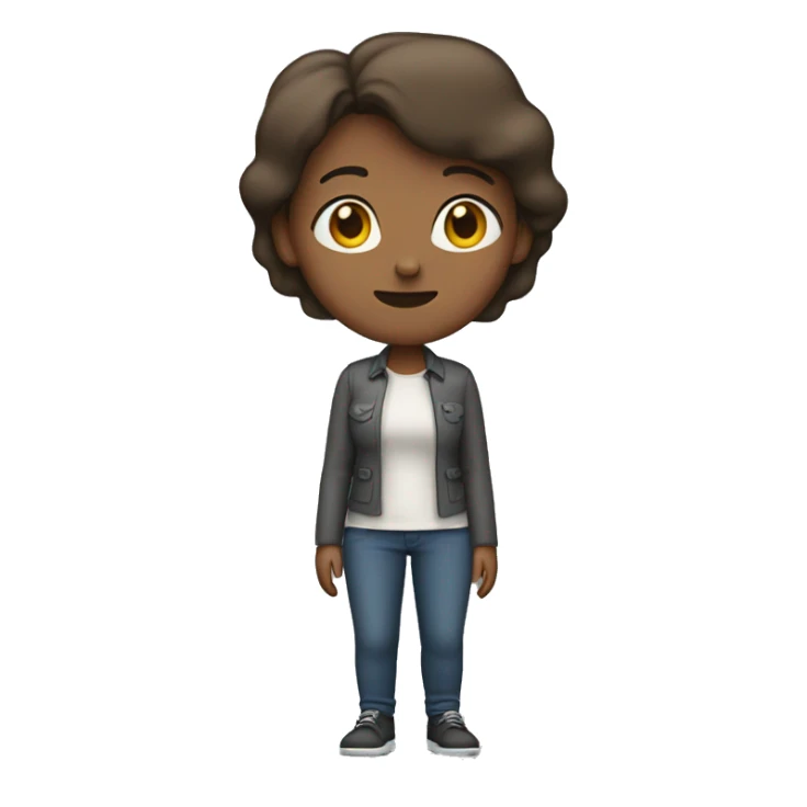 only one woman standing facing forwards without arms sticker