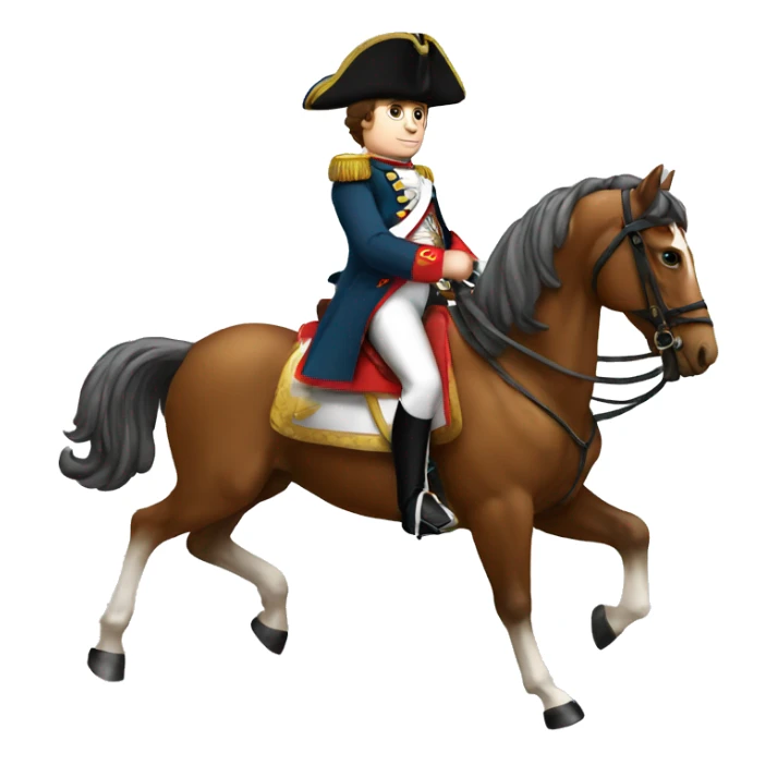 Napoleon riding on a horse sticker