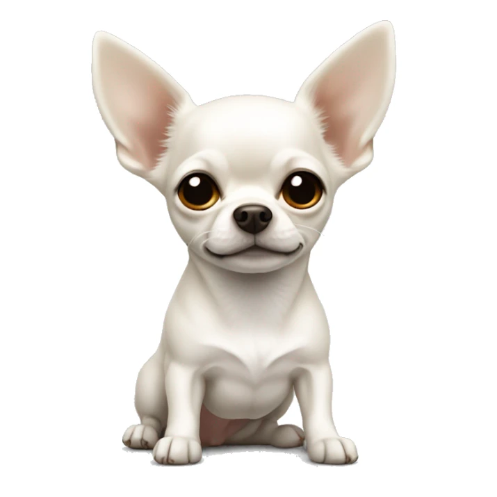 white chihuahua with floppy ears sticker
