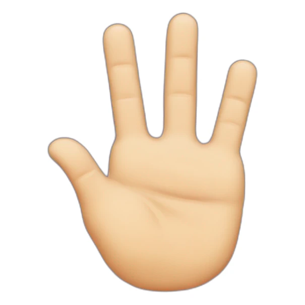 Hand but thump between index and middle finger sticker
