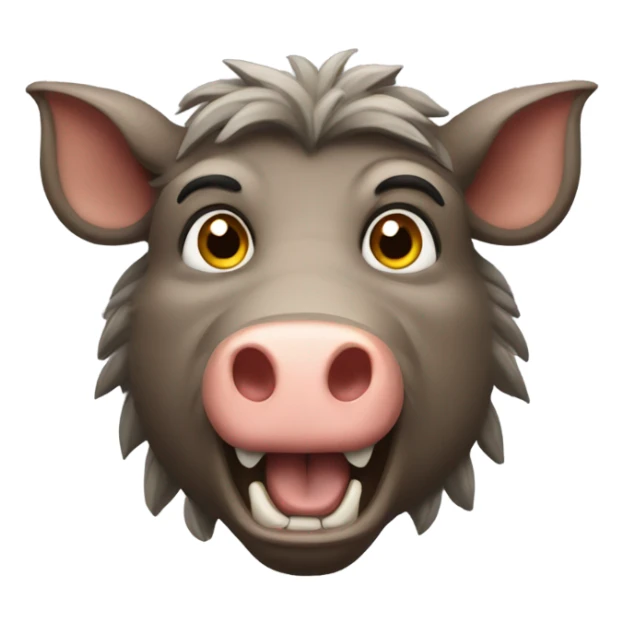 a combination of the boar emoji and the triumph emoji sticker