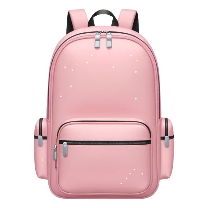 Pack & Go
 travel backpack with small sparkles around it, symbolizing excitement for a new journey. Simple flat style, pastel tones, white background. sticker