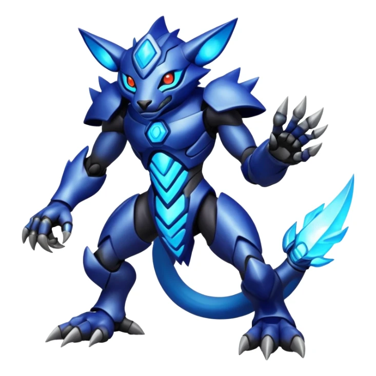  Fakémon-Digimon-Protogen-Bagbean-Vernid-creature (full body) sticker
