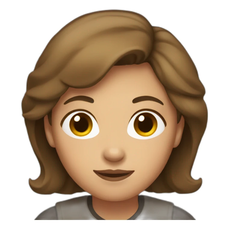 mother with short brown hair sticker