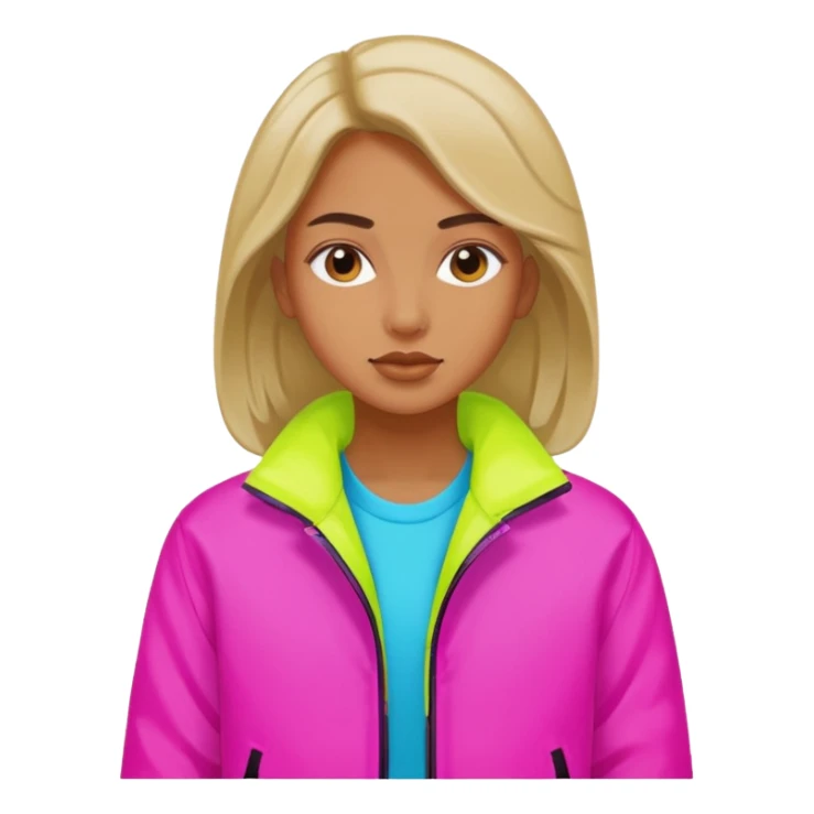 Russian underground fashion neon color jacket sticker