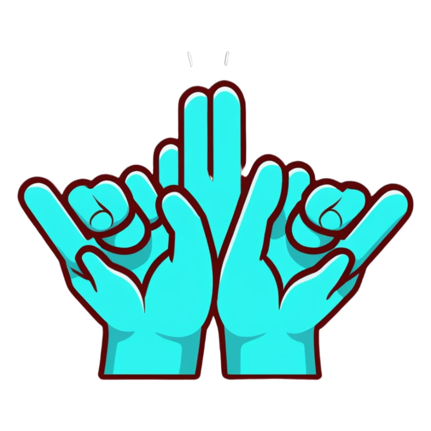 open hands with light, spiritual vibe sticker