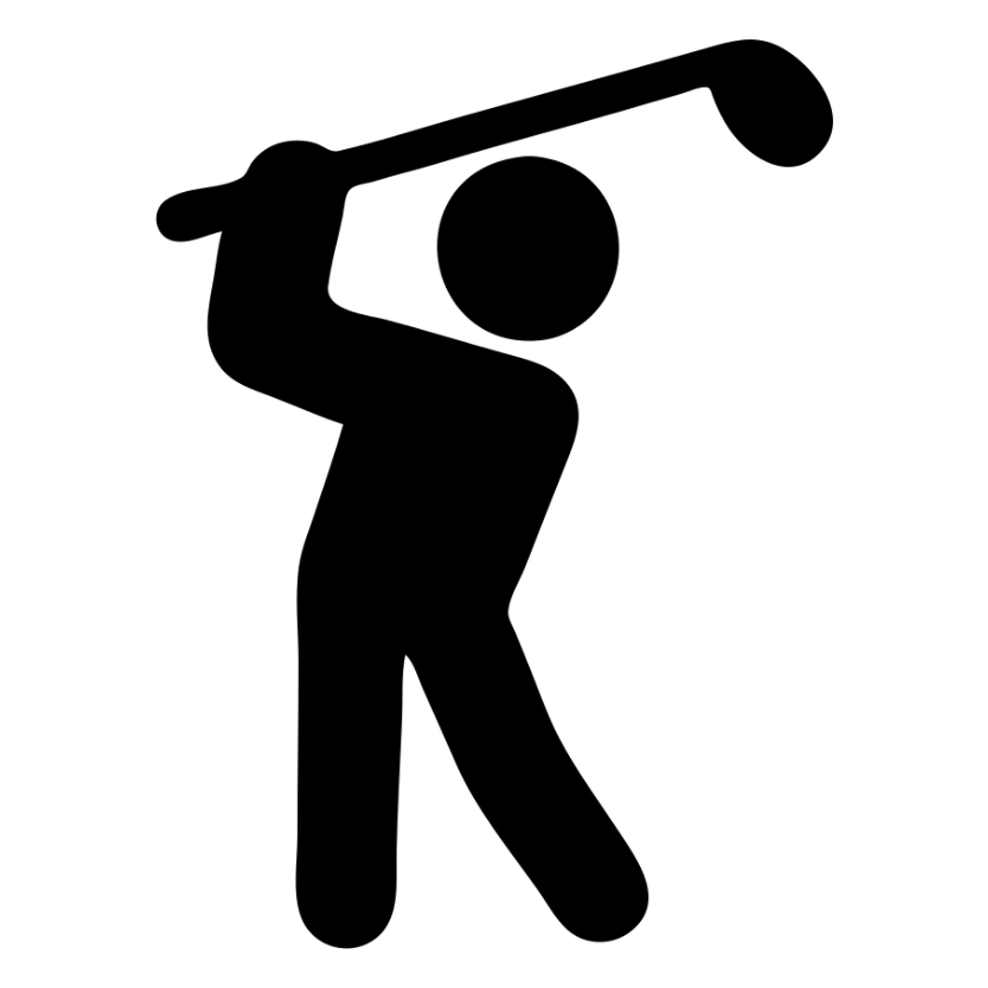 golfer singing golf club sticker