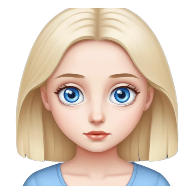 A girl with big blue eyes sticker