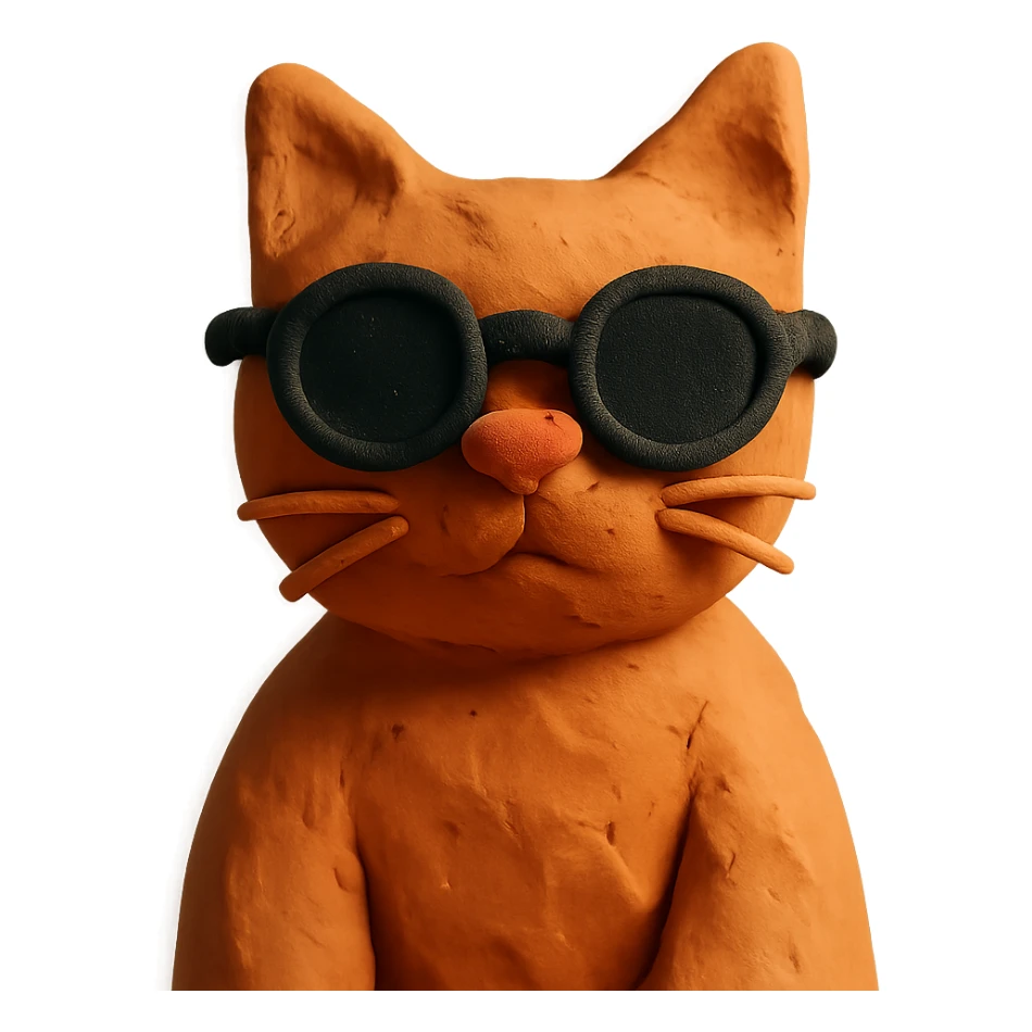 cat wearing sunglasses sticker