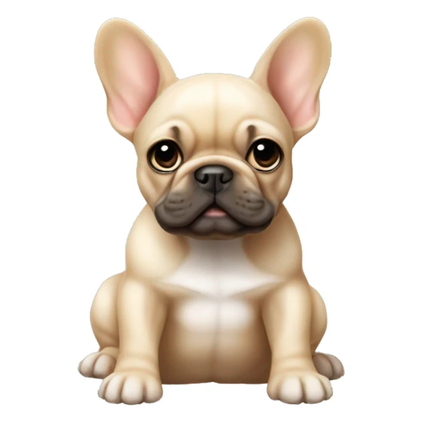 Beige French bulldog puppy  sticker
