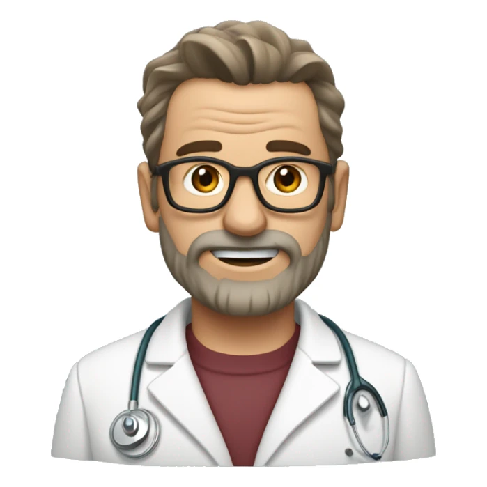 Docteur peau marron foncée, barbus ou on voit son buste  sticker