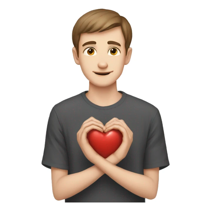 vitalik making a heart with his hands sticker