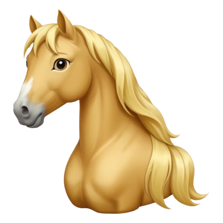 horse with long blonde hair sticker