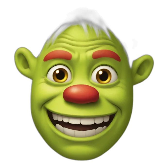 shrek clown sticker