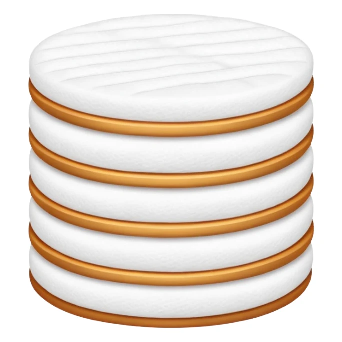 A pack of 50 round cotton pads sticker