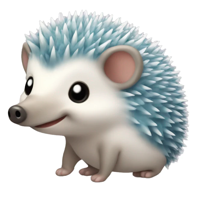 baby hedgehog fused with narwhal sticker
