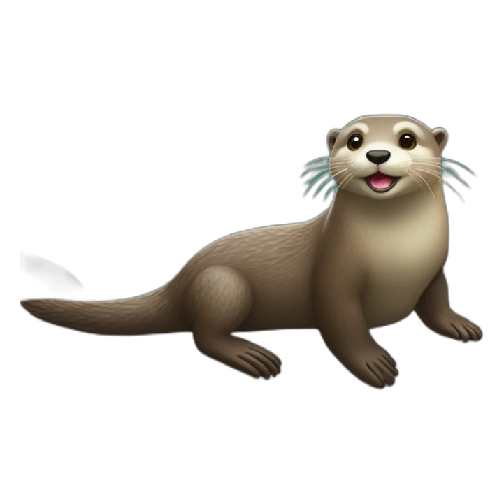 Loutre sur une loutre sur une loutre sticker
