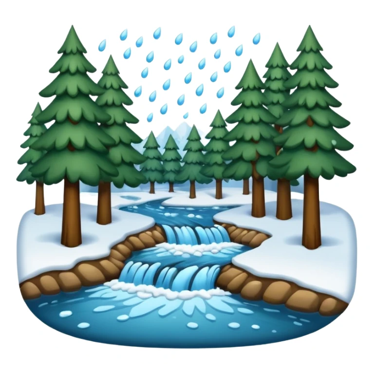 Ein Rhe das in einem Wald ist und es Schneit sticker
