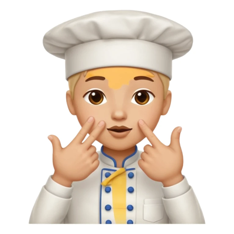 A hand making the chef’s kiss gesture: fingers pinched together, thumb and fingertips touching, as if saying ‘perfection’ or ‘delicious sticker