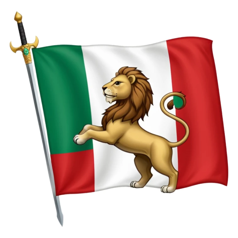 Irans pahlavi periods flag sticker