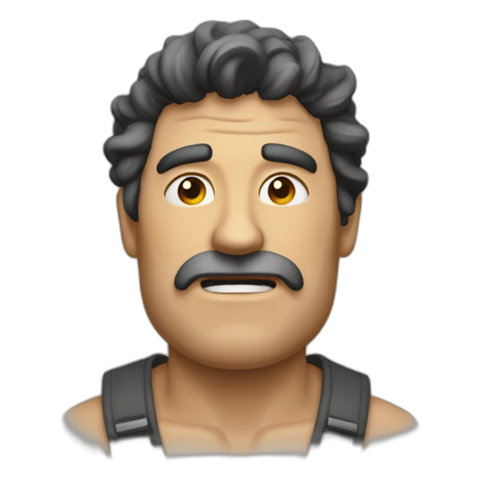 Hombre cabezón y llorando sticker