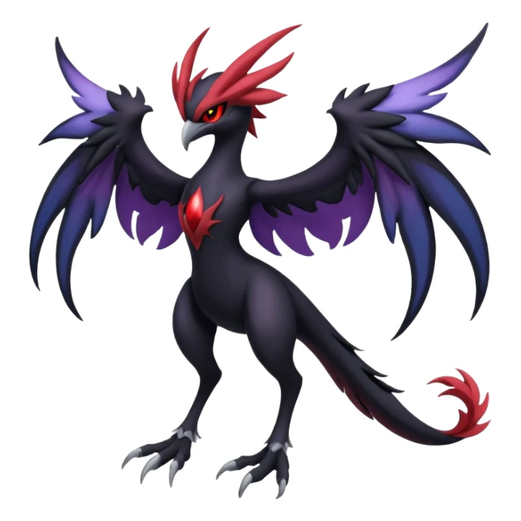 Yveltal-Darkrai-Lunala-Fakémon-hybrid-creature (full body)  sticker