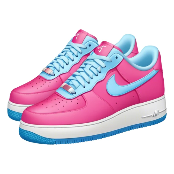 Hot pink and light blue Air force 1s sticker